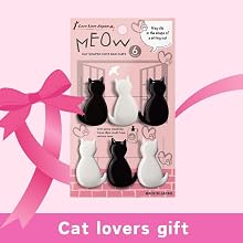 paper clips binder clips cat office supplies cat decor bladk cat cat lovers gifts