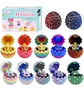 YVBBHE 12 PCS Small 3D Dragon Eggs with Dragon Inside, Mini Flying Dragons with Eyes and Wings,Ea...