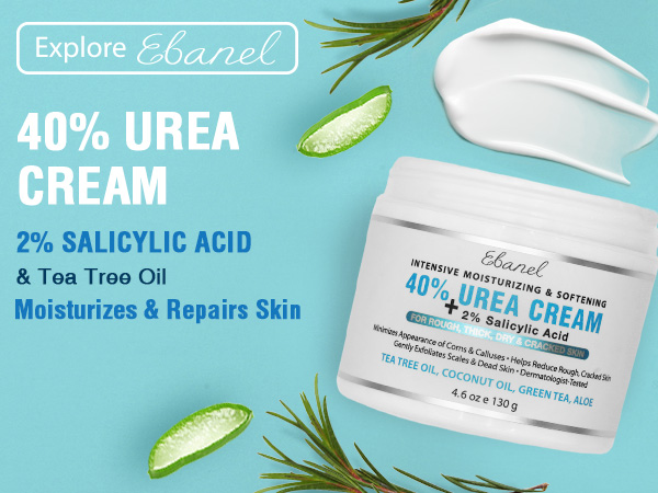 40% urea cream helps treat dry cracked skin, for a moisturized foot