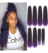 Purple Boho Goddess Locs Crochet Hair 8 Packs 22 inch Purple River Locs Crochet Hair Boho Faix Lo...