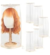 5PCS Wig Storage Bags for Multiple Wigs Transparent Mesh Hair Extension Storage Bag with Drawstri...