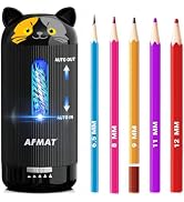 AFMAT Electric Pencil Sharpener, Fully Automatic, for 6.5-12mm Pencils | Rechargeable & Cordless,...