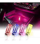 4PCS USB Light,LEDMini Multi-Color Touch-Sensitive Car Night Lights AdjustableBrightness for Car ...