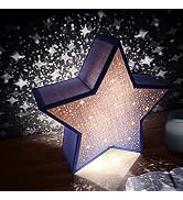 L5L3D Blue Star Night Light for Kids Nursery Room, Light Up Shiny Star Decoration for Birthday Pa...