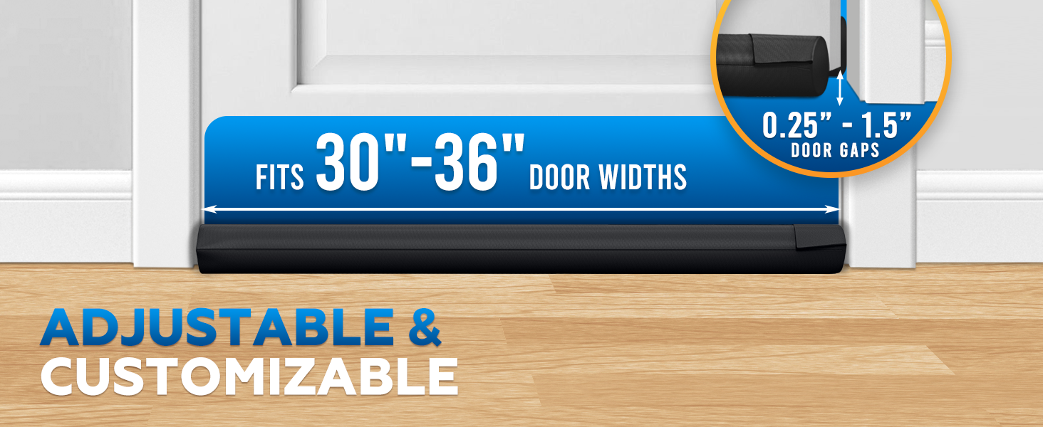 36 inch fits door gaps 0.25-1.5 draft stopper for noise