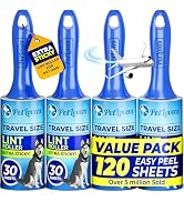 PetLovers Extra Sticky Lint Roller Mega Value Set for Pet Hair Removal and Clothes, Dog and Cat L...