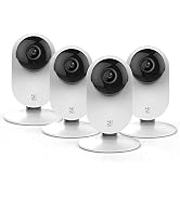 YI Pro 2K 4PC Home Security Camera, 2.4Ghz Wired Indoor Camera with Person, Vehicle, Animal Smart...