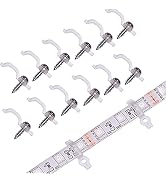 100 Pack Strip Light Mounting Bracket,Transparent Fixing Clips for 10mm Wide IP65 Waterproof 5050...