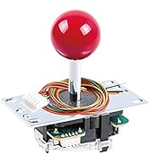 Sanwa JLF-TP-8YT Original Joystick Red - for Arcade Jamma Game 4 & 8 Way Adjustable, Compatible w...