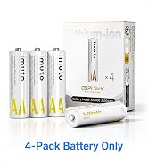 imuto Rechargeable aa Batteries, 3600mWh aa Lithium Batteries 4 Pack