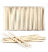 180PCS Orange Sticks for Nails in a Case - 4.5 inch Double Sided Wooden Cuticle Pusher Sticks for...