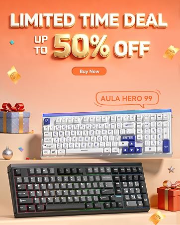 Aula Hero 99 Wired Gaming Keyboard Hall Effect Switch with Rapid Trigger Keyboard
