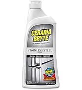 Cerama Bryte Stainless Steel Polish, 16 Ounce, Streak-Free Shine, Clean and Protect, High Strengt...