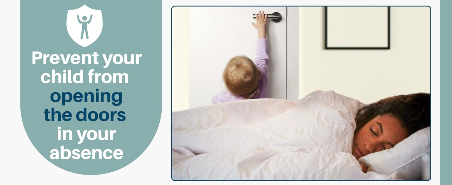 Prevent children from opening doors with inaya door lever lock