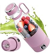 MIAOKE Portable Blender, 6 Blades Juicer Cup for Juice Shakes and Smoothies 350ml Mini Blender wi...