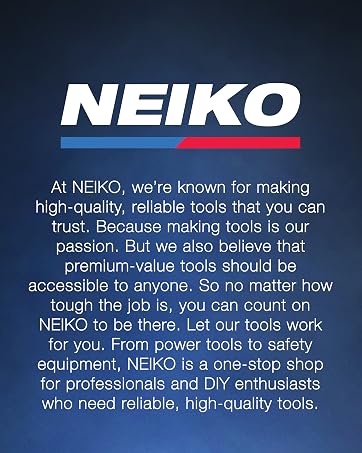 The NEIKO logo above text about the brand. Text reads: NEIKO.