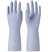 Wahoo PVC Dishwashing Cleaning Gloves, Reusable Unlined Kitchen Gloves, Non-Slip, Medium