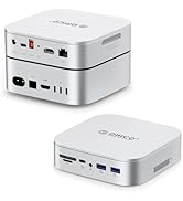 ORICO MiniRaid Dual-Bay M.2 NVMe/SATA SSD Enclosure with 10-In-1 Docking Station for Mac mini M4/...
