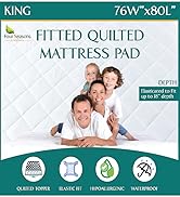 king quilted mattress pad protector waterproof mattress cover 76x80 hypoallergenic