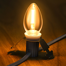 LED Light Bulb on Light Cord