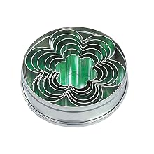 Flower cookie cutters; cutters in a tin; 6 piece flower cookie cutters; stainless steel cutters