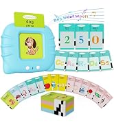 Aullsaty Toddler Toys Bilingual English and Spanish Talking Flash Cards for 1 2 3 4 5 6 Year Old ...