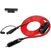 SinLoon Cigarette Lighter SAE Battery Charger Cable with Switch,12V 15A Cigarette Lighter Male Pl...