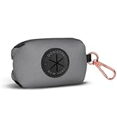 The DOGISTRY - Poop Bag Holder - Steel - Luxe Cotton Twill Design - Rose Gold Hardware - Includes...