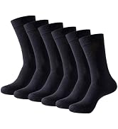 JIFANPAUL Men's Black Dress Socks, Cushioned, Breathable & Durable for Business and Formal Wear, ...