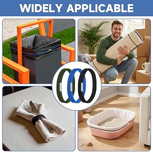Heavy Duty Elastic Garbage Can Bands Fit 13–30 Gallon Trash Cans