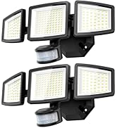 PURICH LED Security Lights Motion Sensor Light Outdoor, 6500LM, 6500K, Waterproof, Flood Light Ou...