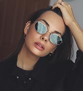 ZENOTTIC Small Octagonal Polarized Sunglasses for Women Men Hippie Metal Frame Retro Rectangle Su...