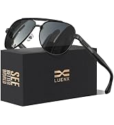 LUENX Aviator Sunglasses for Men Polarized Trendy Shades Driving UV 400 Protection
