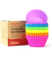 Eoonfirst Reusable Non-Stick Silicone Baking Cups, BPA Free, Muffin Liners for Cupcakes, Dishwash...