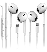 2 Pack for iPhone Headphones Wired Earbuds Earphones Built-in Microphone & Volume Control Nosie R...