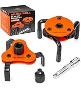 MateAuto Universal 3-Jaw Oil Filter Wrench Set, Adjustable 2-Way Operation, Heavy-Duty Oil Filter...