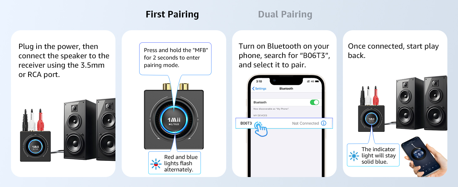 How Bluetooth stereo adapter pair with a Bluetooth device?