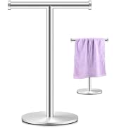 Hand Towel Holder, Stainless Steel Bathroom Towel Racks, Countertop Towel Stand, T-Shape Towel Ho...