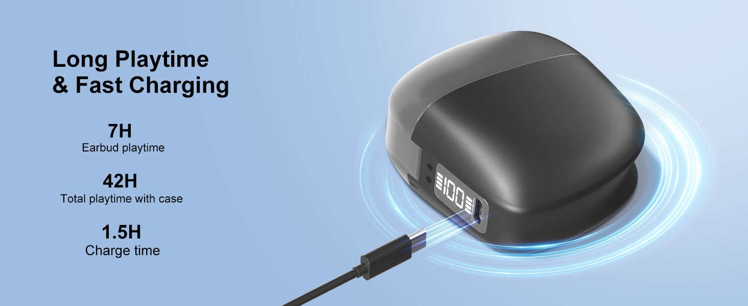bluetooth earbuds with case