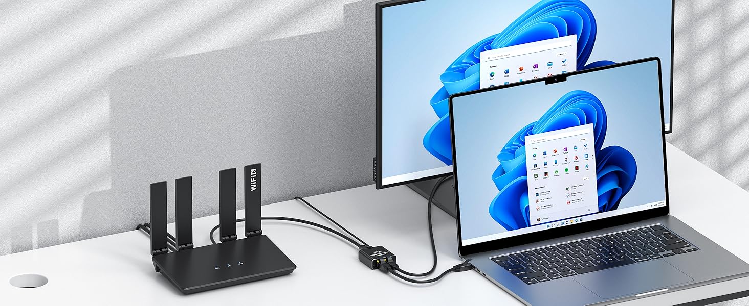 Cat 6 splitter Greater flexibility for your network expansion plans Compatible with various systems