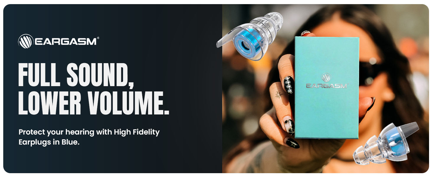 Eargasm High Fidelity Blue Earplugs