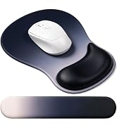 Ergonomic Waterdrop Style Keyboard Wrist Rest and Mouse Pad Set | Soft Keyboard Riser Holder, Non...
