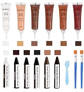 Furniture Repair Kit,12 Colors Wood Filler Sticks -Repair Scratch, Cracks, Hole, Restofinisher Wo...