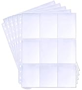 Zofly 60 Pack 1080 Pockets Binder Card Sleeves Double-Sided 9 Pocket Trading Card Pages for 3 Rin...