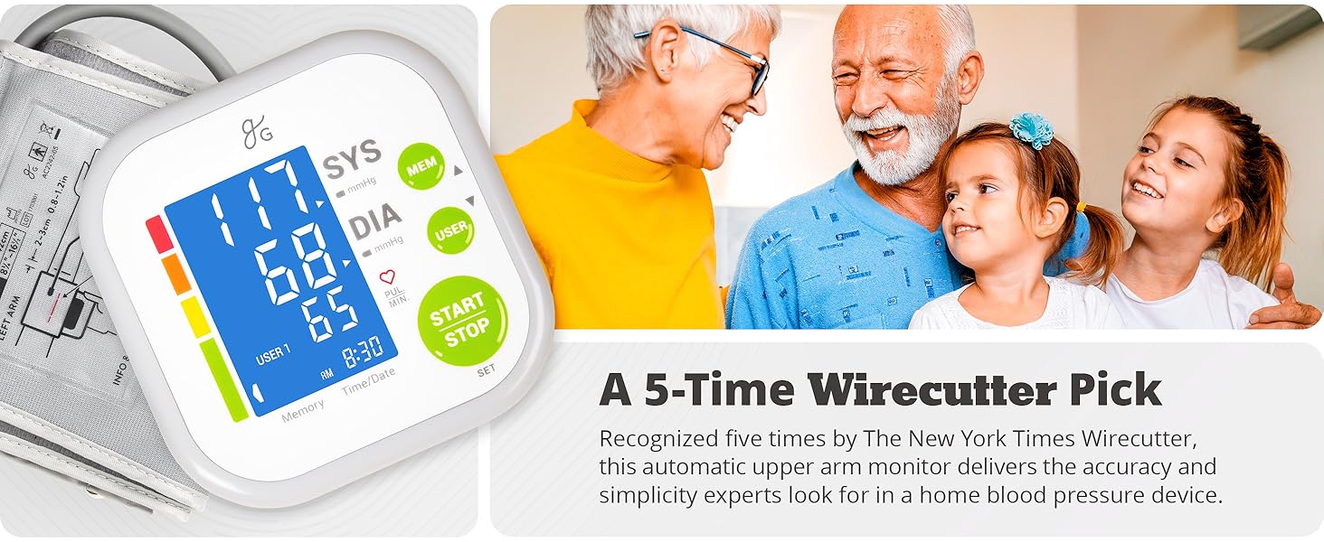 greater good blood pressure monitor with cuff wirecutter multiple picks