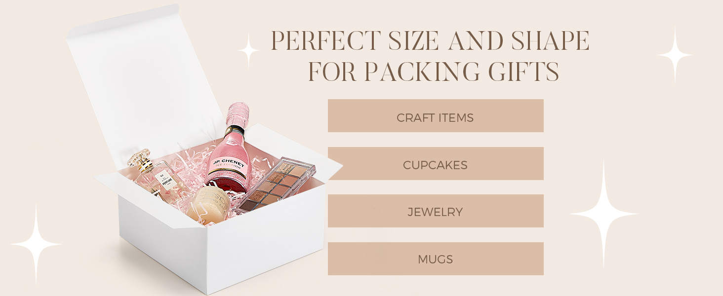 white boxes for wrapping gifts