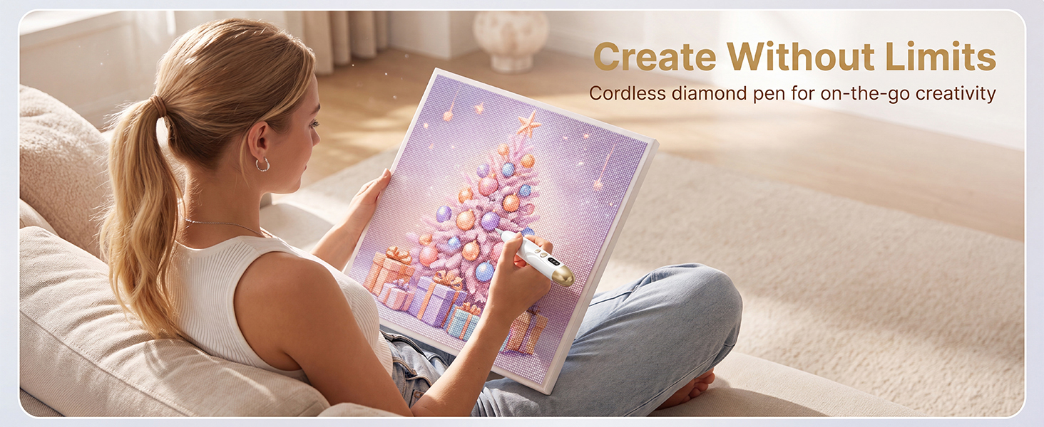 Electric Diamond Art Pens with Light