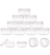 10 Gram Sample Containers with Lids, 10Pcs Clear Sample Jars, Small Cosmetic Travel Containers fo...