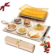 Heapsion Food Warming Mat, Electric Plate with 6 Level Temp 5 Hour Timer, 24x15'' Roll-Up Portabl...