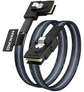 OIKWAN Internal Mini SAS SFF-8087 to Right Angle SFF-8087 Cord, Internal Mini SAS to Mini SAS Cab...